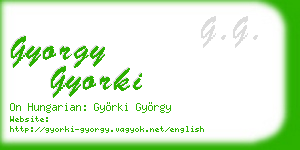 gyorgy gyorki business card
