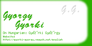 gyorgy gyorki business card